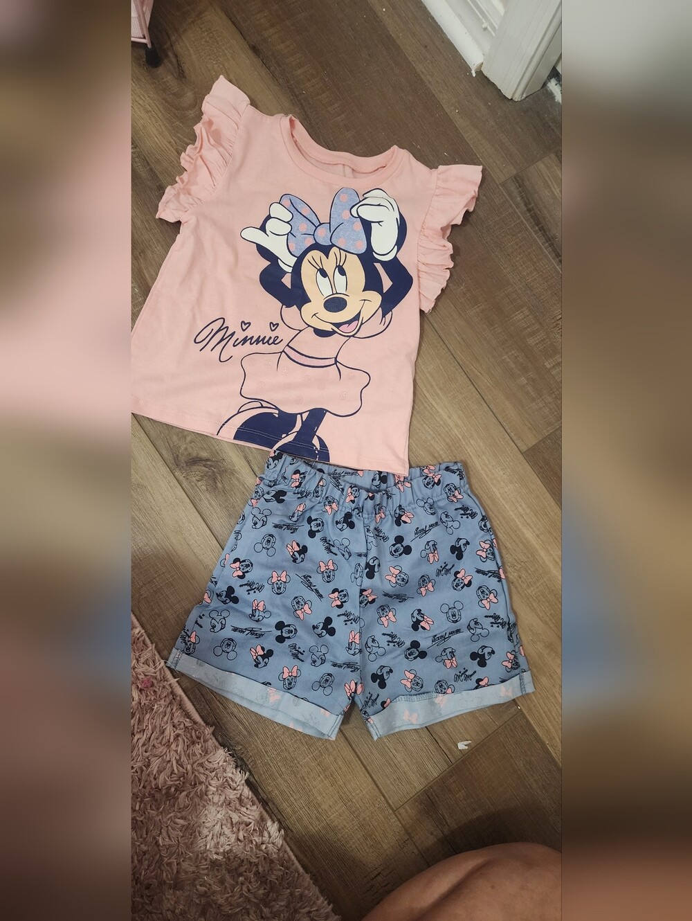 Disney Toddler Girl Minnie Mouse 2 Piece Outfit Size 5T New